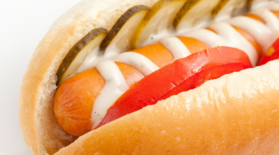 blue cheese dog Johnie Hot Dog