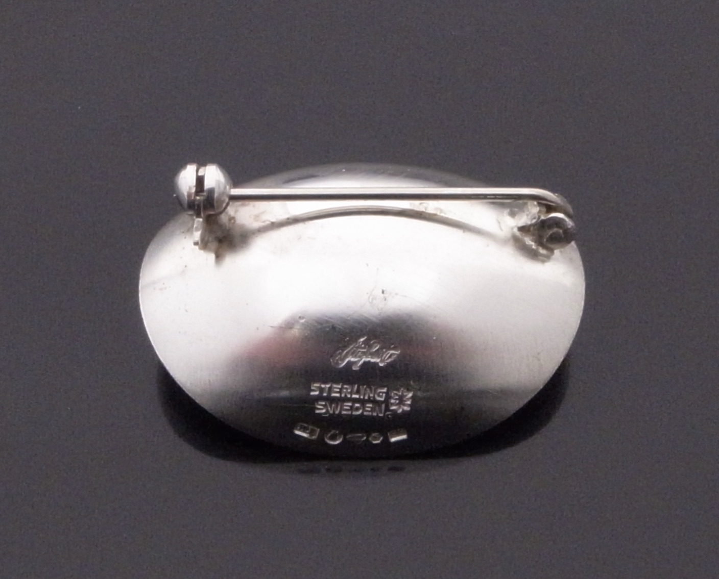 Sigurd Persson for Atelier Stigbert, silver ‘Bowl’ brooch, Sweden, 1957