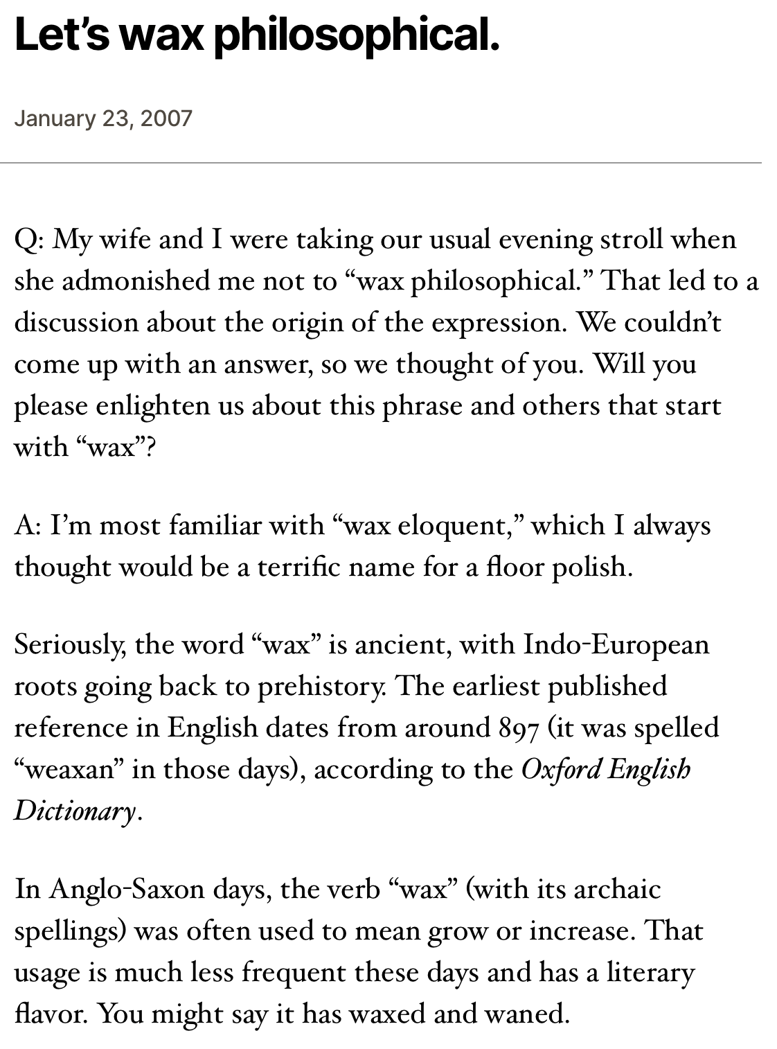 Waxing Philosophical on Nature Neoclassical Physics and Quantum Gravity