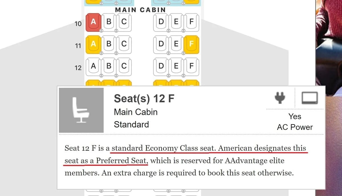 American Airlines Preferred Seating Charge Elcho Table