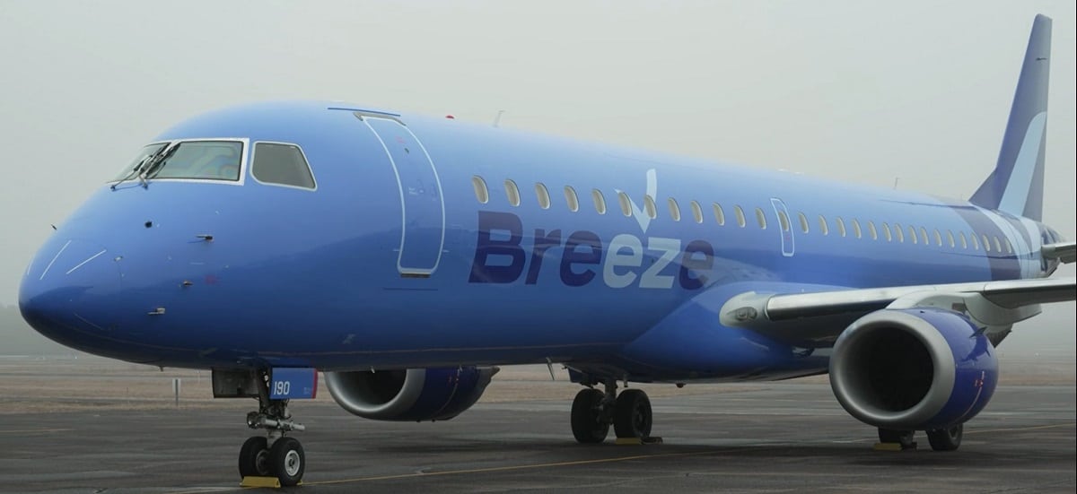 Breeze Airways Sale on 51 Routes from 34 Cities Including 29 Nonstop