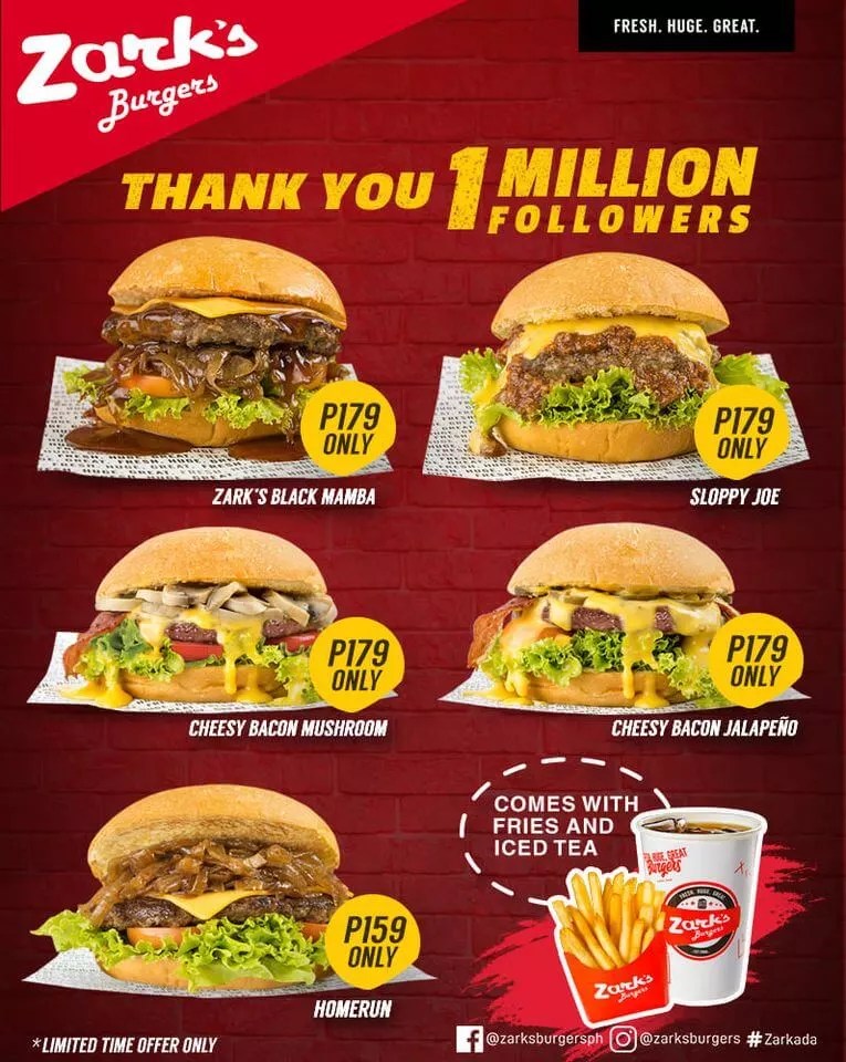 Zark's Burger Menu Philippines 2023 ( Updated In September )