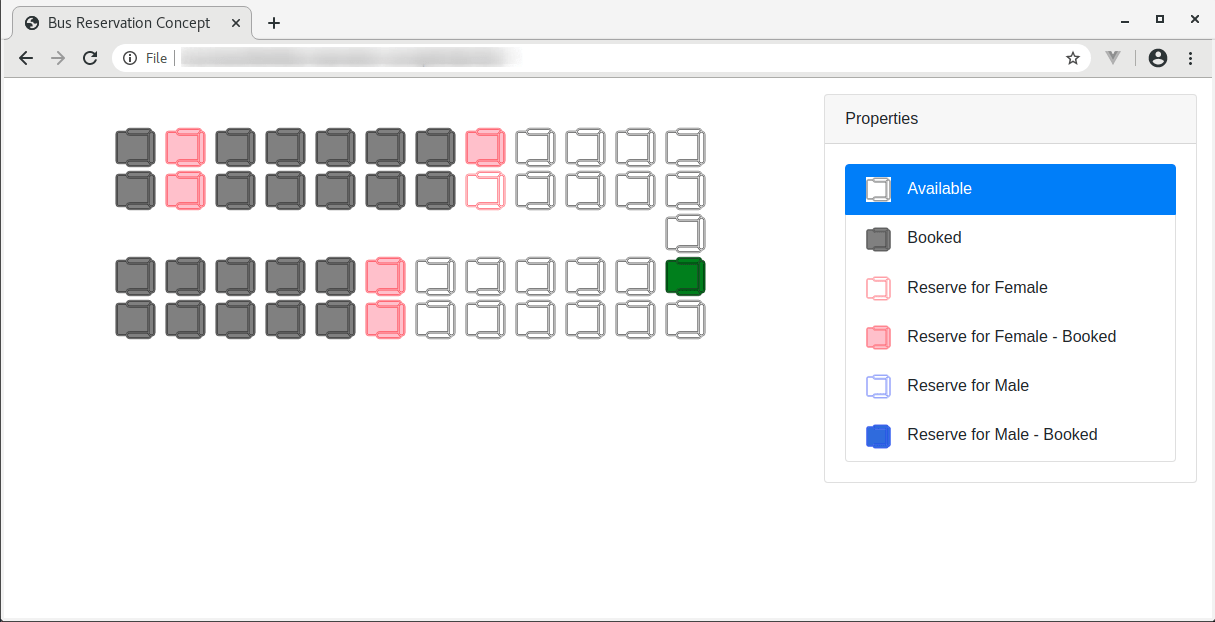Bus Seat Reservation User Interface Concept using Vue.js John Pili