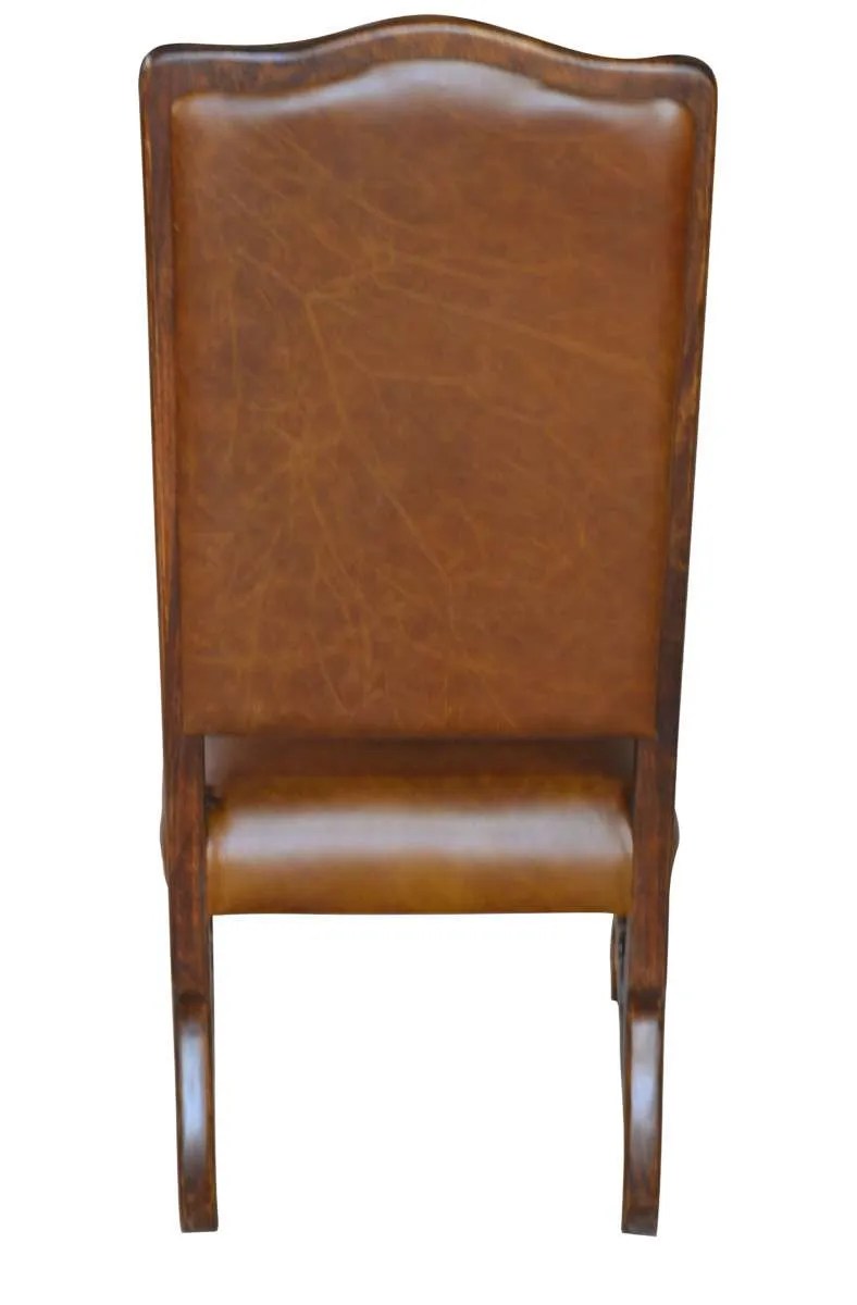 Classic Dining Chair Camel Color Leather John Proffitt
