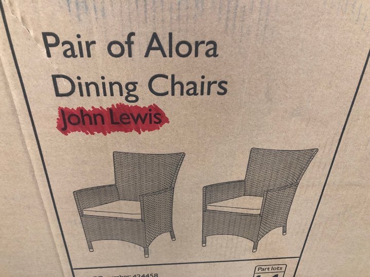 John Pye Auctions PAIR OF JOHN LEWIS & PARTNERS ALORA GARDEN DINING