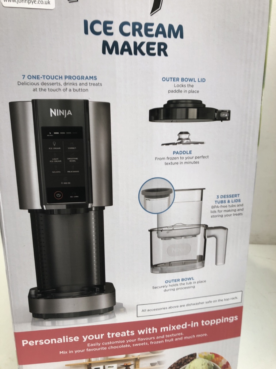 John Pye Auctions NINJA ICE CREAM MAKE RRP£169.99