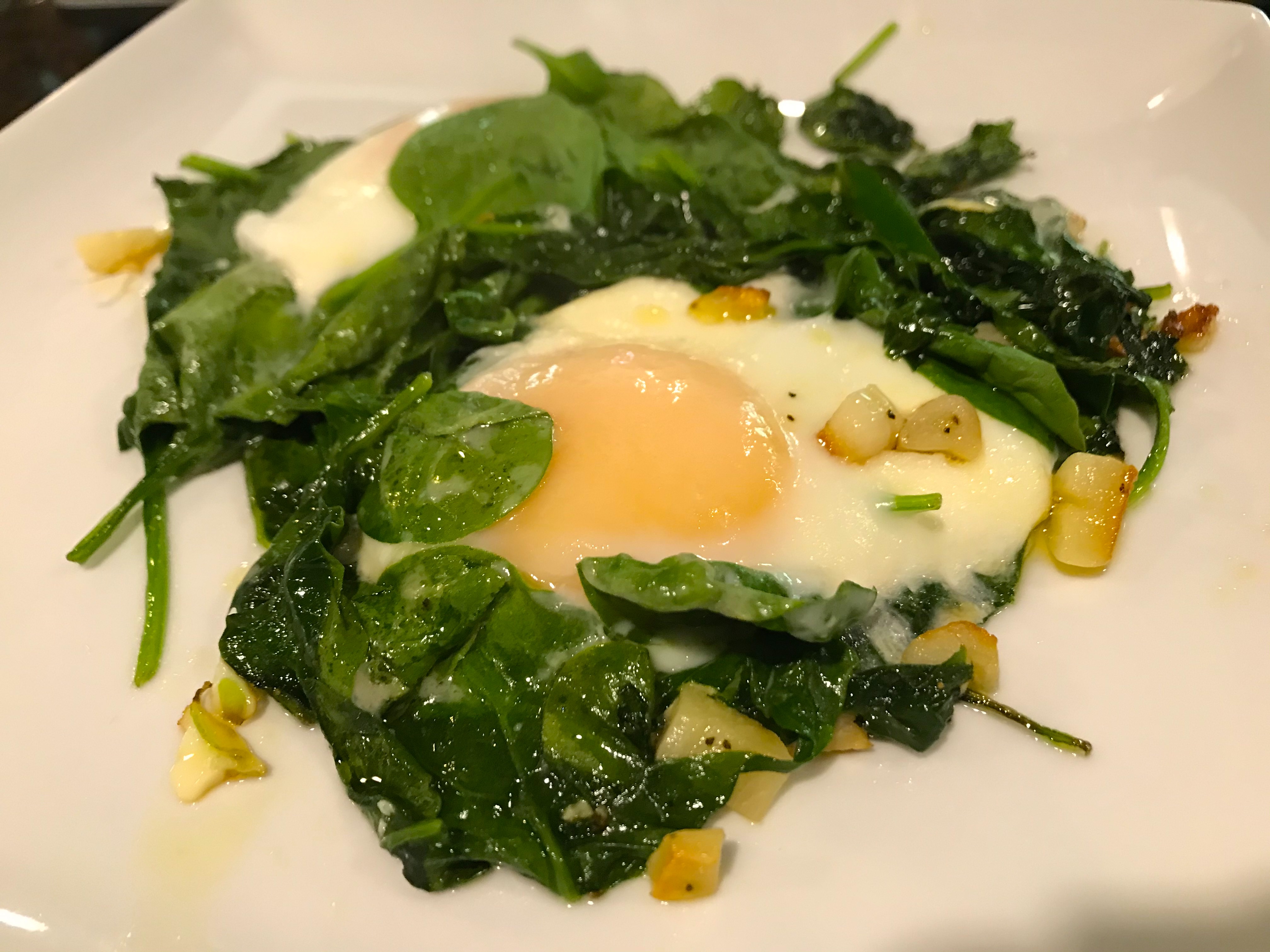 garlic spinach parmesan egg recipe johnrieber