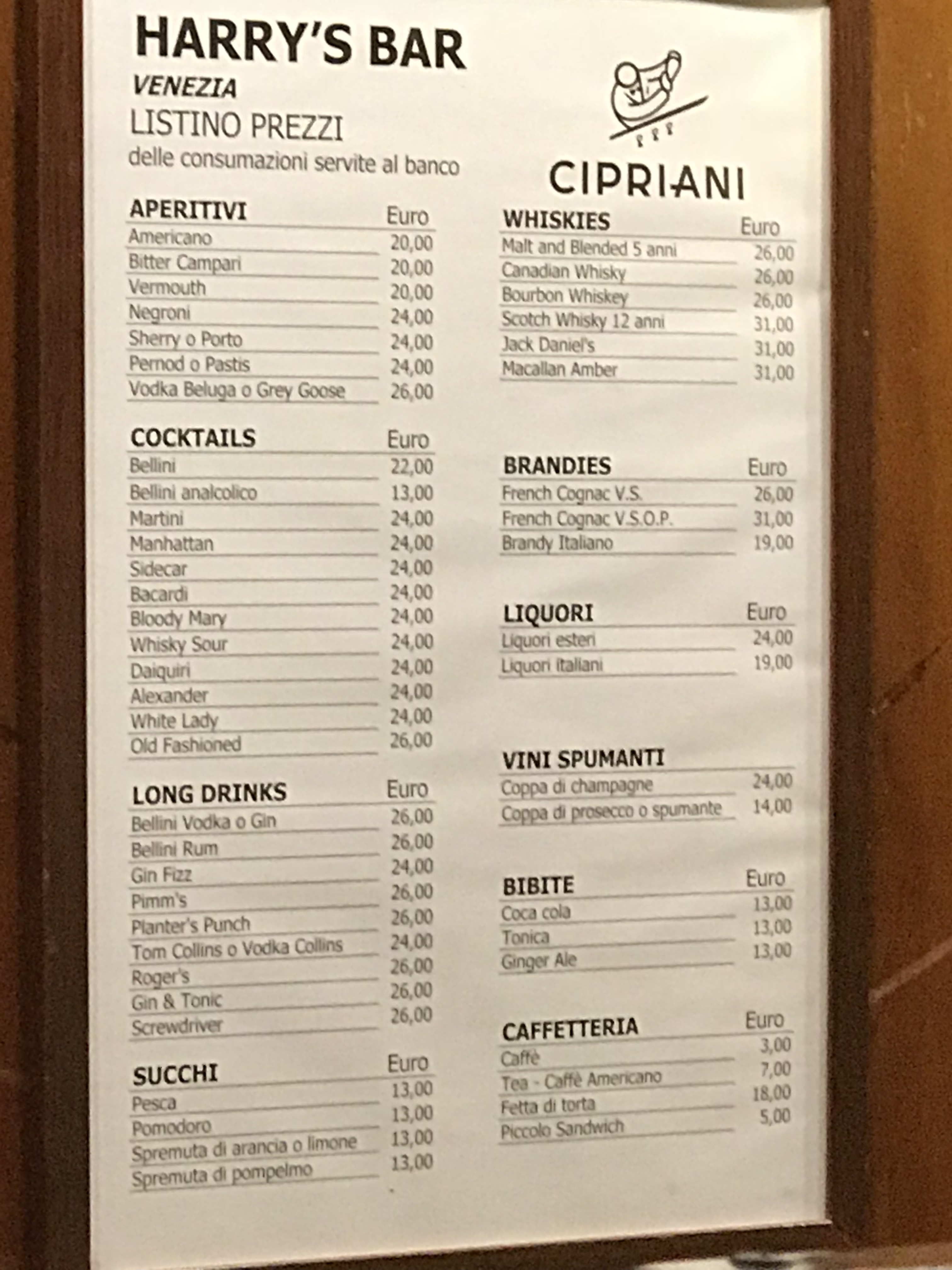 Cooking At Harry’s Bar! “Legumi alla Primavera” And Bellini’s For My