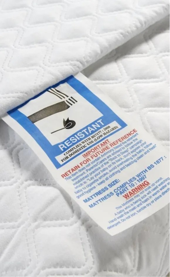 Cot mattress fire regulations John Ryan By Design