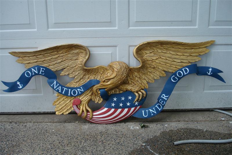 Boston Artistic Carving Company Eagle John Shortell, Carved Eagles