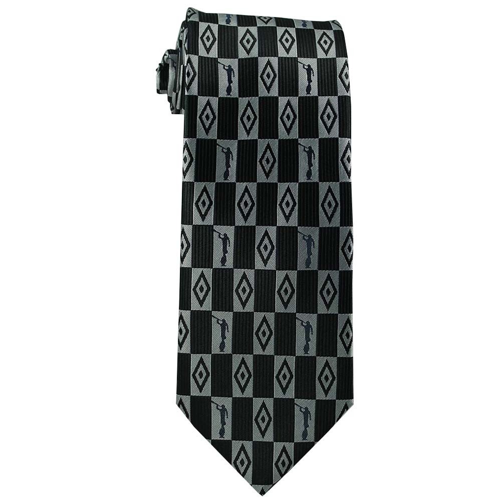 710AMBK Mens Silver and Black Angel Moroni Johnson Brothers Tie Company