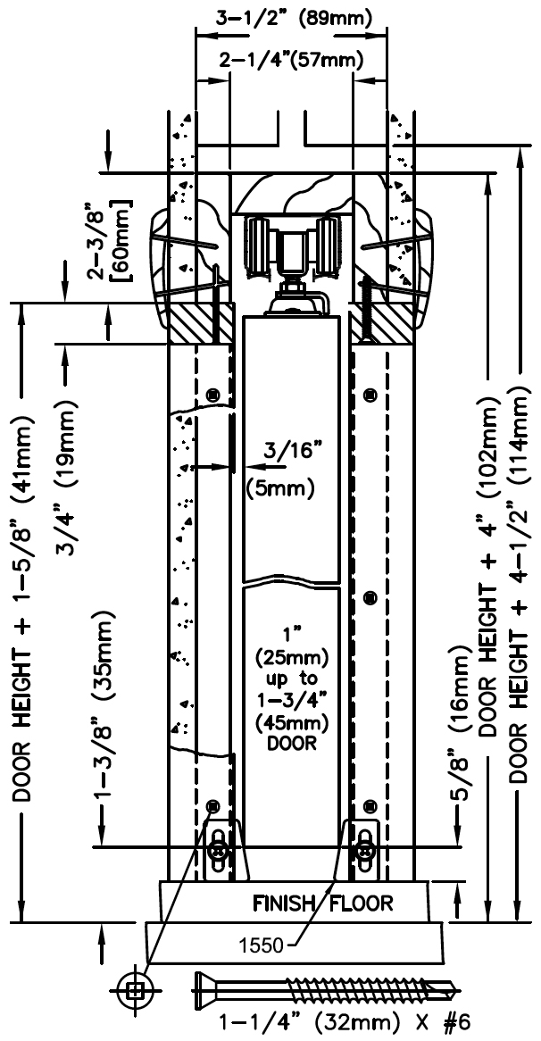 Johnson Hardware 1500SC Soft Close Pocket Door Frame Johnsonhardware