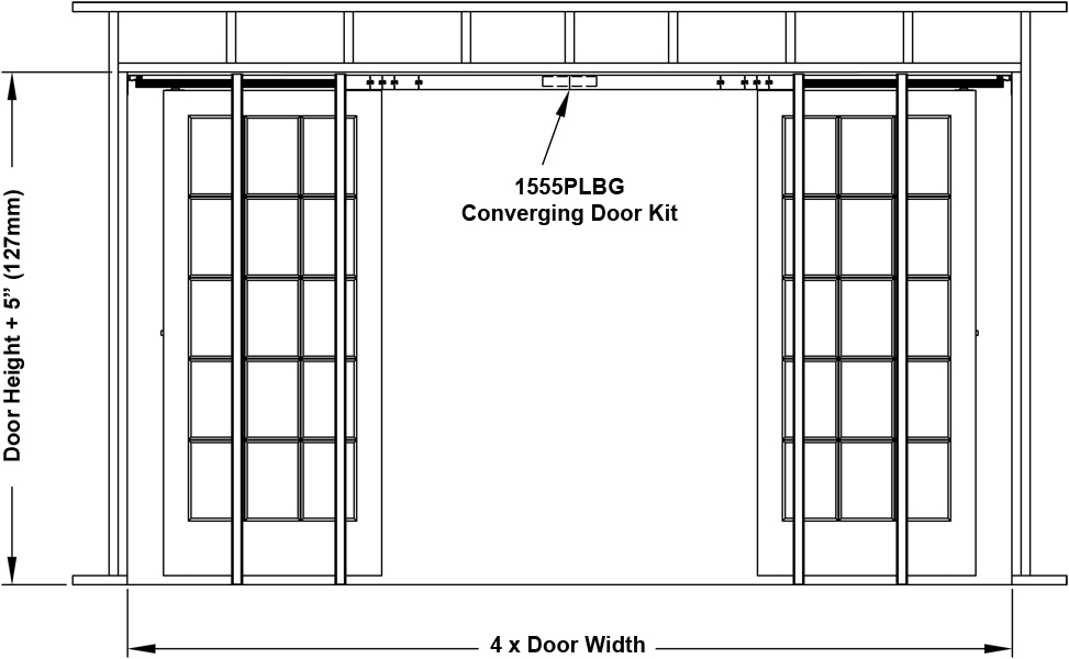 Johnson Hardware 1560 Pocket Door Frame Sliding