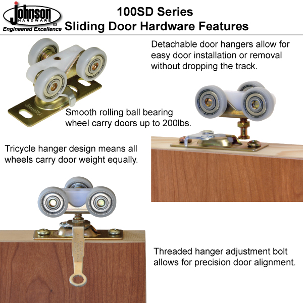 Johnson Hardware 100SD Sliding Bypass Door Hardware Johnsonhardware