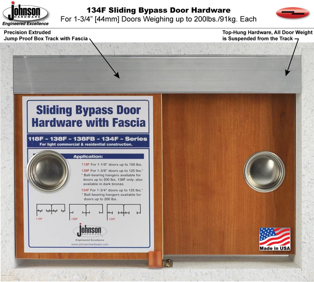 Johnson Hardware 134F Sliding Bypass Door Hardware Johnsonhardware