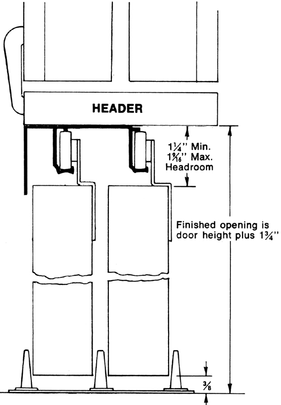 Johnson Hardware 2200F Sliding Bypass Door Hardware Sliding Folding