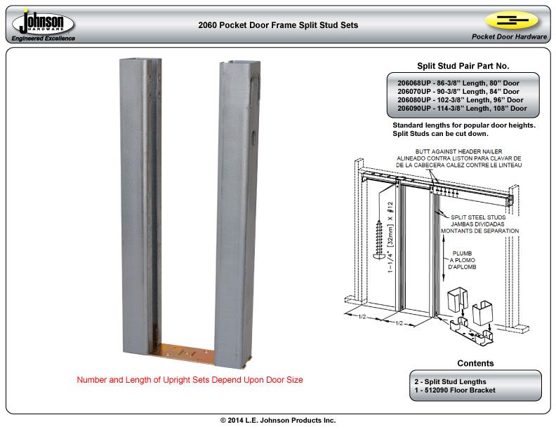 2060 Series Split Stud Sets Sliding Folding