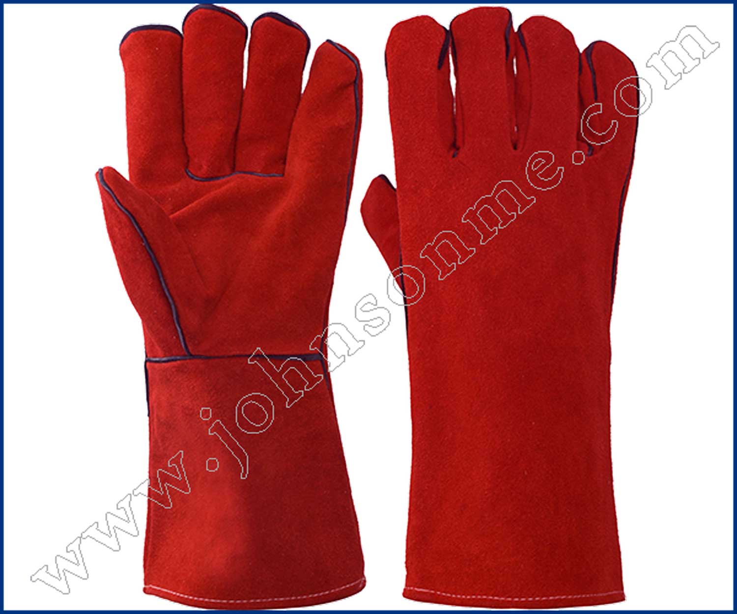 WELDING LEATHER GLOVES RED Protective Clothing and Safety Equipment