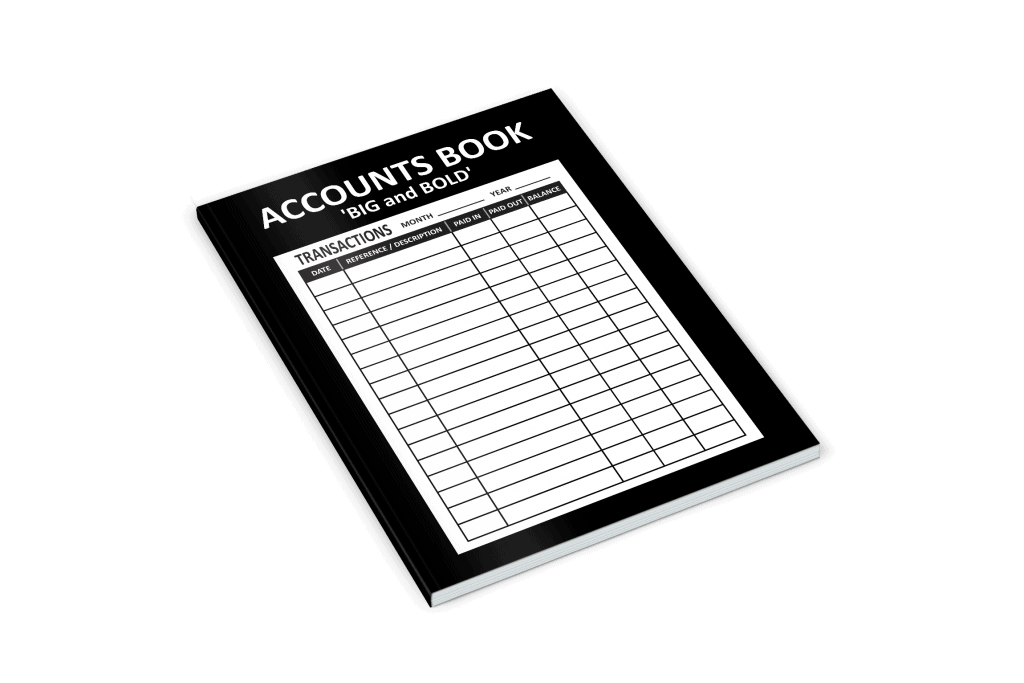 Large Print Accounts Book Designed for Low Vision Accounting Johnson