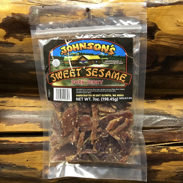 Sweet Sesame Pork Jerky Johnson's Smokehouse and Sausage Kitchen