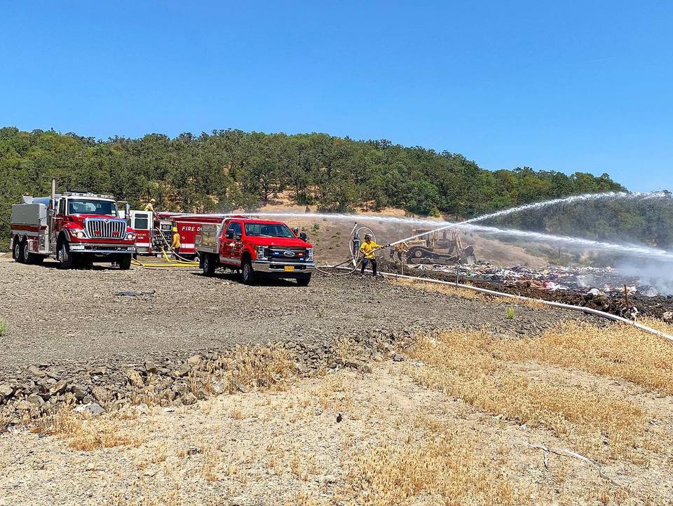 Natural Cover Fire at the Douglas County Landfill Sunday Afternoon