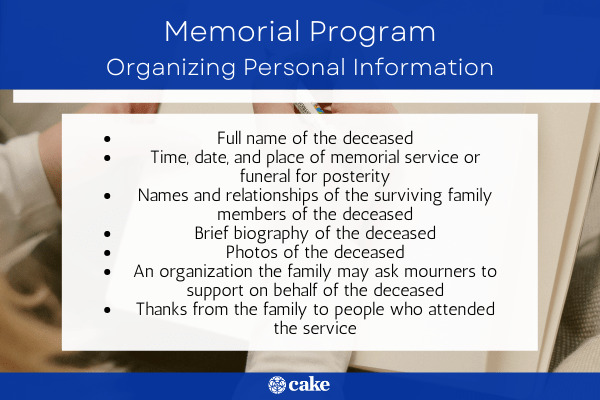 How to Create a Memorial Service Program Template + Tips Cake Blog
