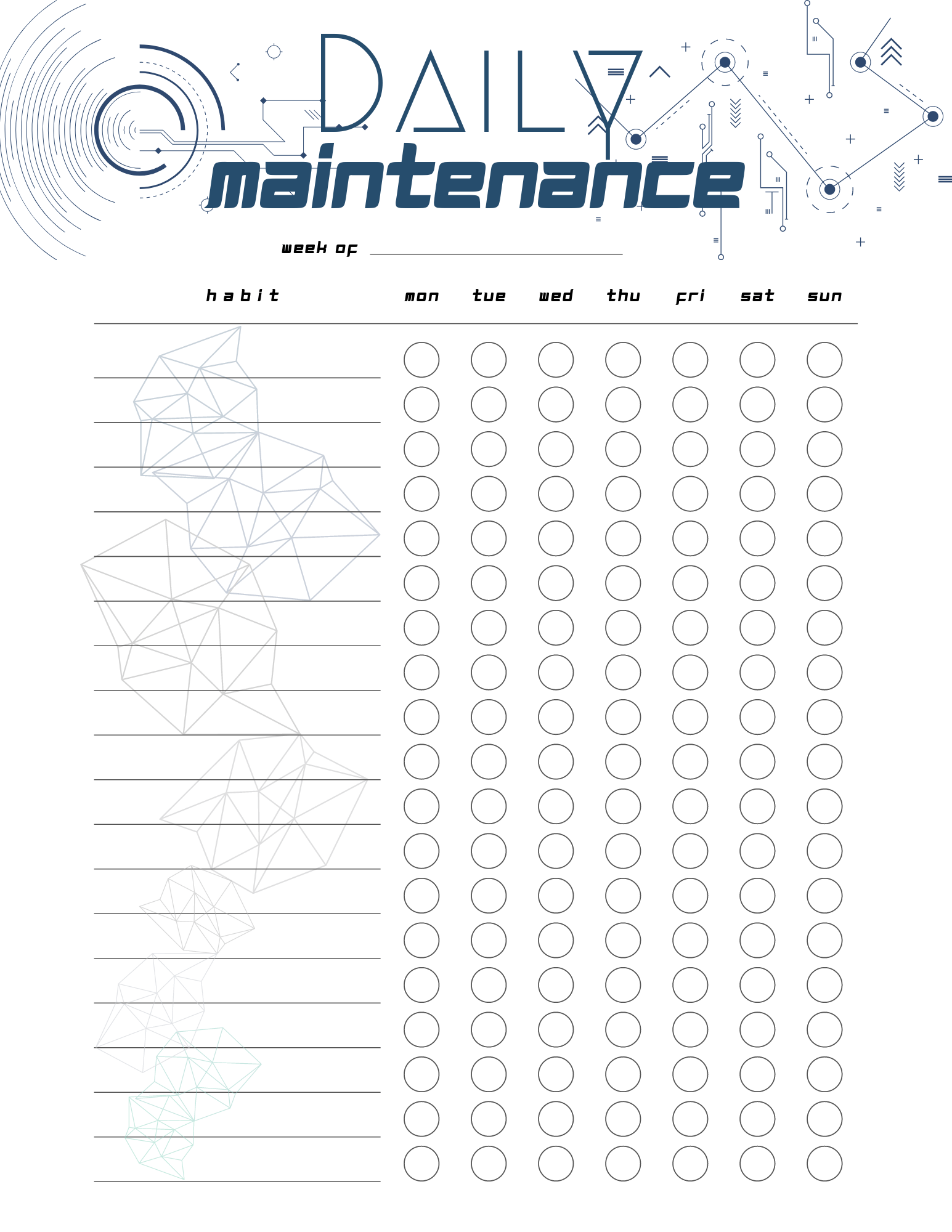 Daily Maintenance Checklist Templates Join Rise Be