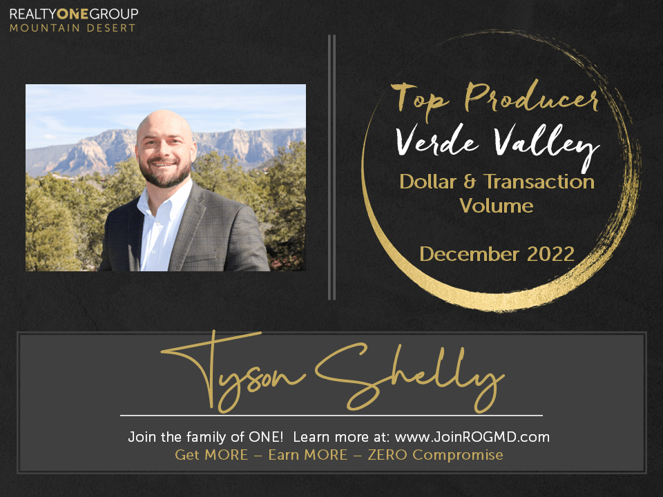 December 2022 Top Producers Verde Valley Realty ONE Group Mountain Desert