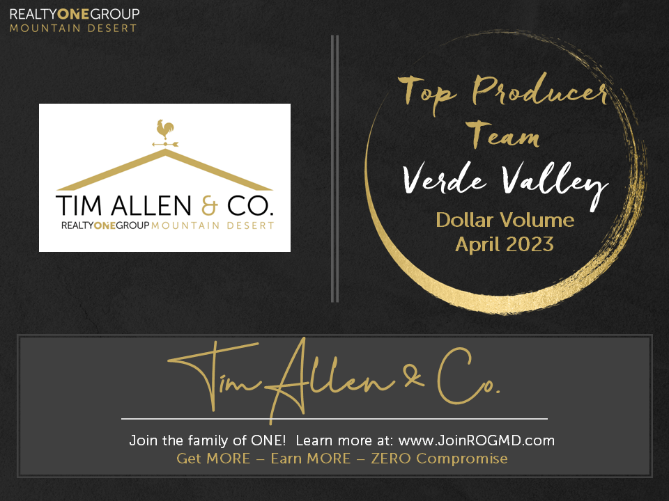April 2023 Top Producers Verde Valley Realty ONE Group Mountain Desert