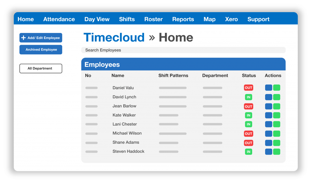 Employee Time and attendance software Payroll Integration Mobile App