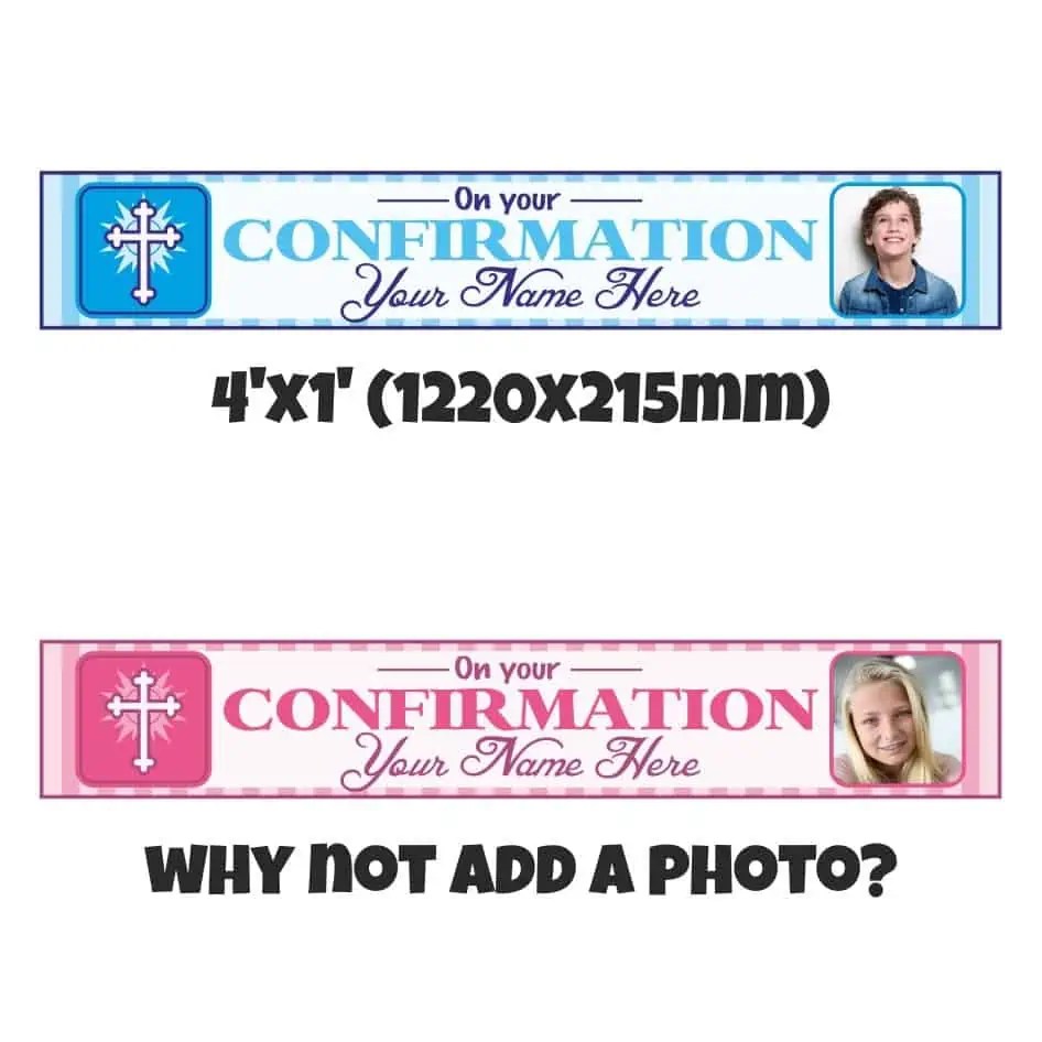 Personalised Confirmation Banners www.joke.ie