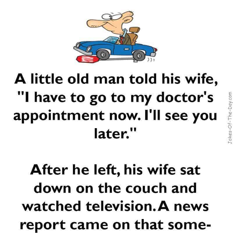 A little old man goes driving Funny Jokes Jokes Of The Day