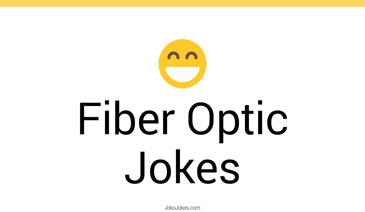 3+ Fiber Optic Jokes And Funny Puns JokoJokes