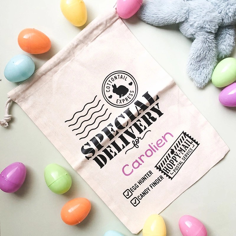 Personalised Easter Delivery Drawstring Bags Jollification