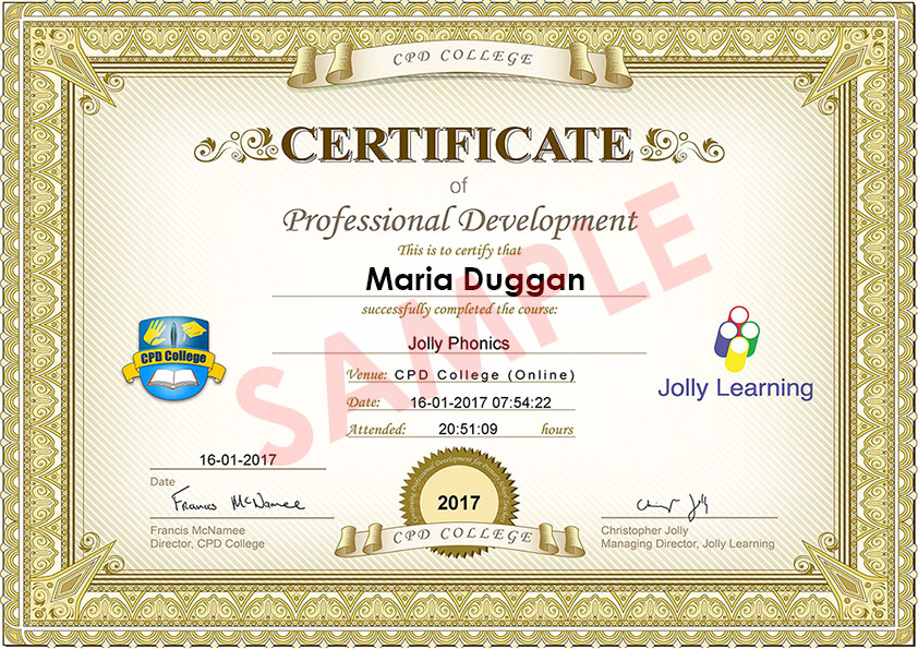 CPD College JollyPhonics online training courses