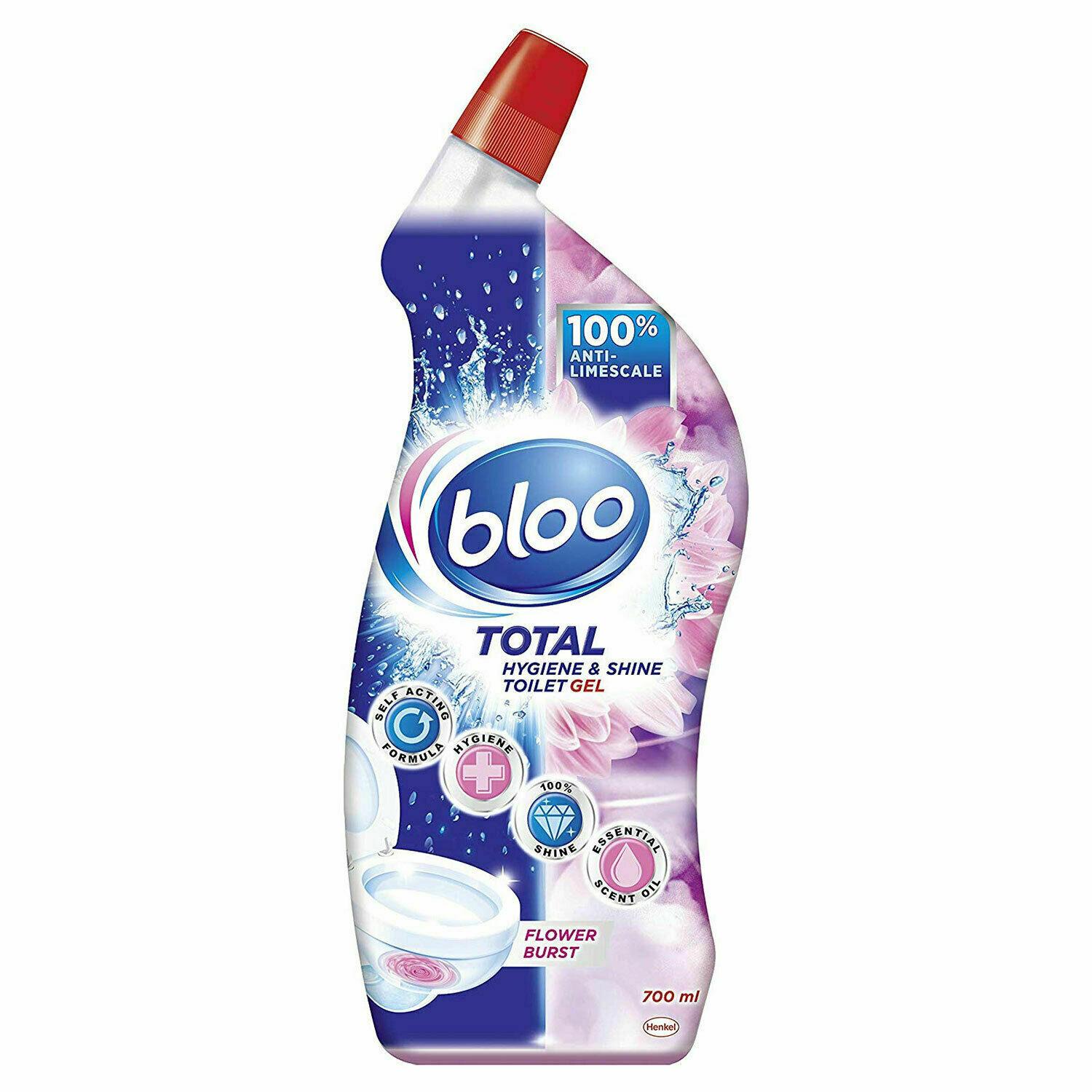 Bloo Toilet Cleaner Pink Gel Flower Burst 700ml Jollys Pharmacy