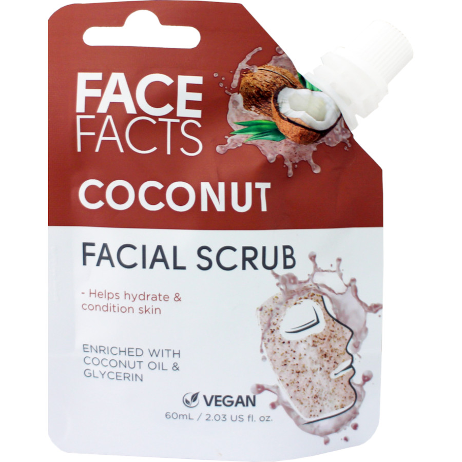Face Facts Facial Scrub Coconut 60ml Jollys Pharmacy Online Store