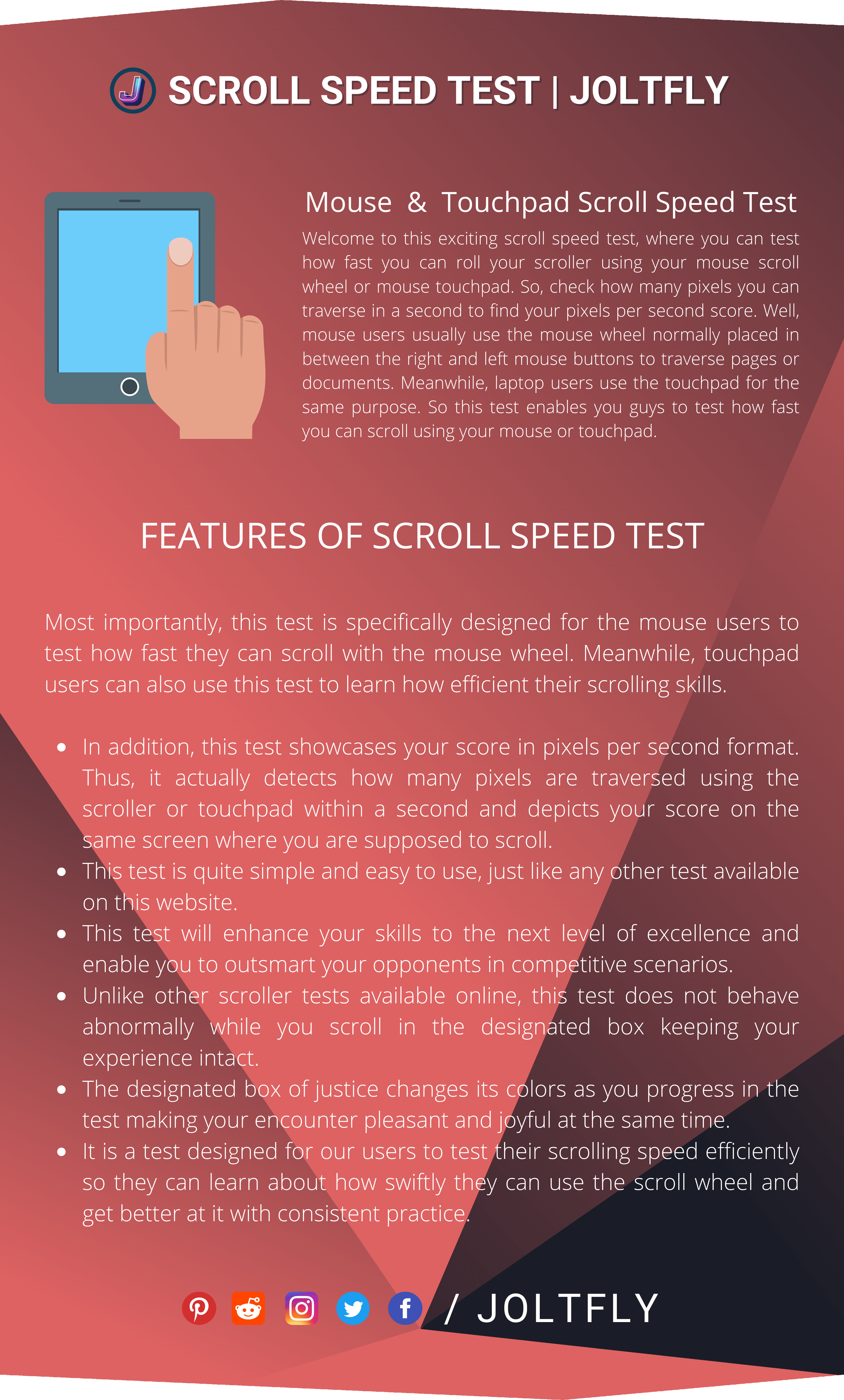 Scroll Speed Test Pixels Per Second Scroll Test Joltfly