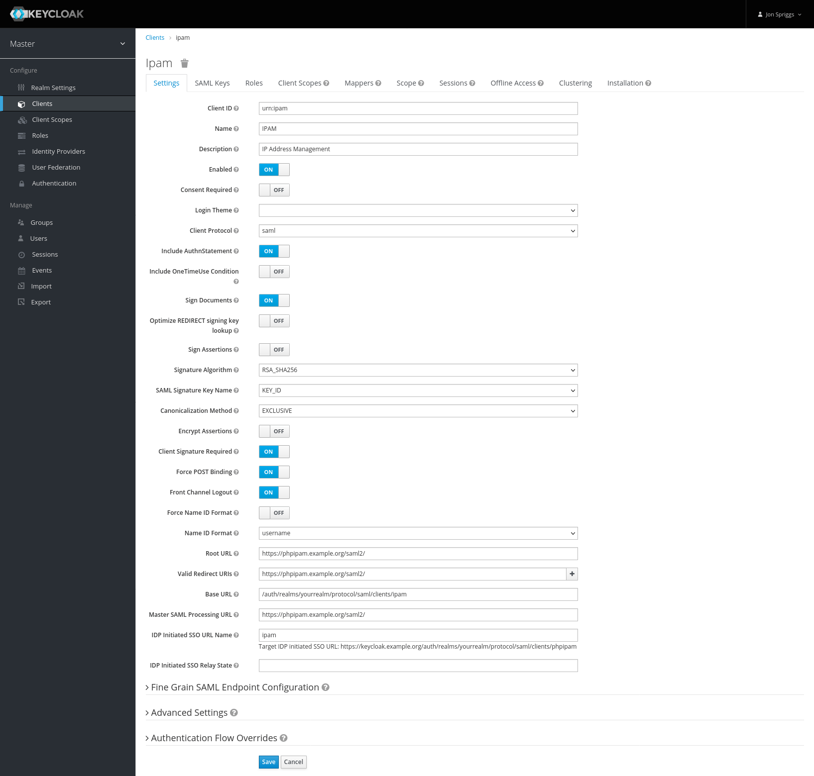 IP Address Management using PHPIPAM integrated with Keycloak for SAML2 Authentication A nice