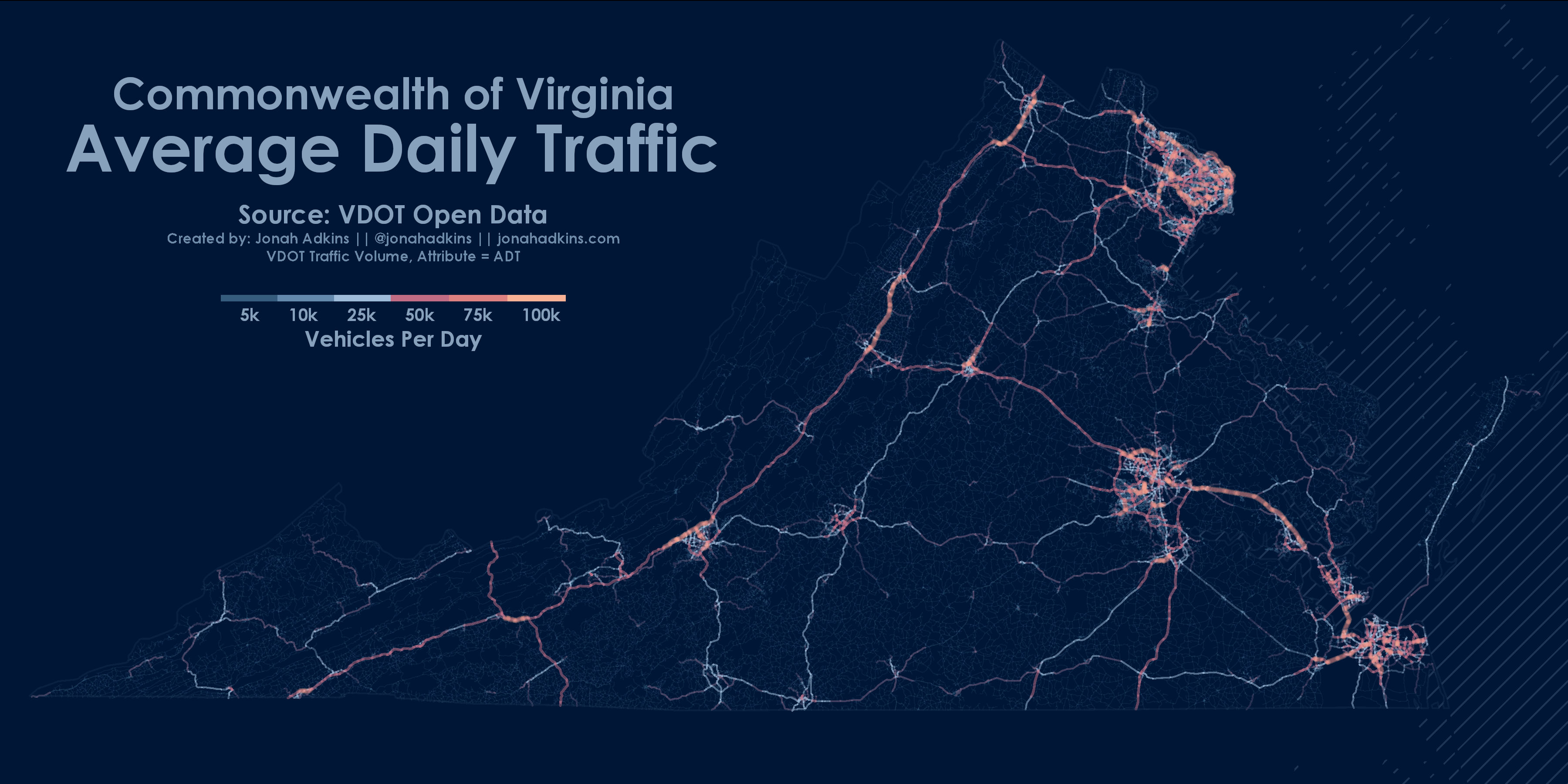 The Open (Data) Roads of Virginia It all started with a map........