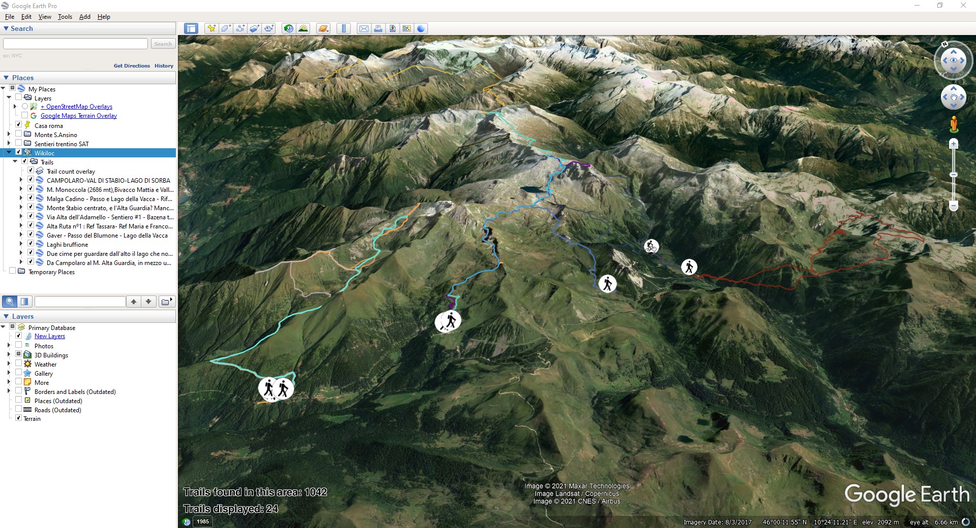 Wikiloc Google Earth layer wikilocearthlayer