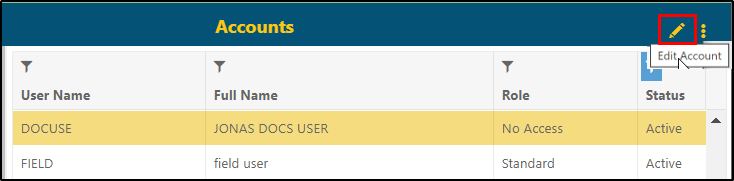 Jonas Documents > Accounts Jonas Construction Software Portal Jonas