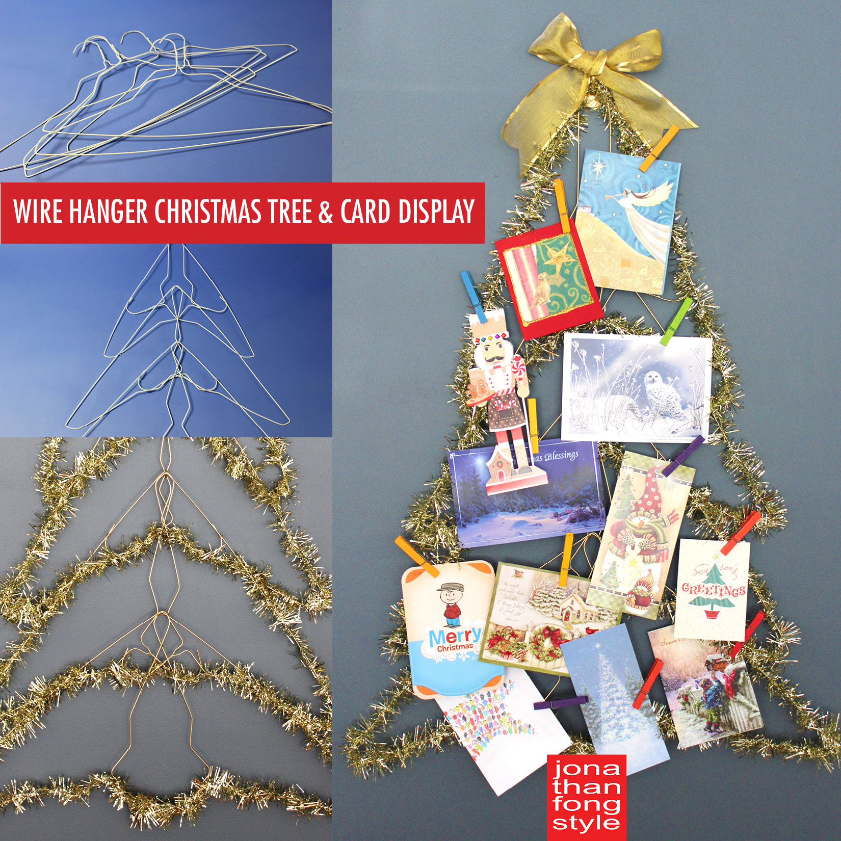 Wire Hanger Christmas Tree Jonathan Fong Style