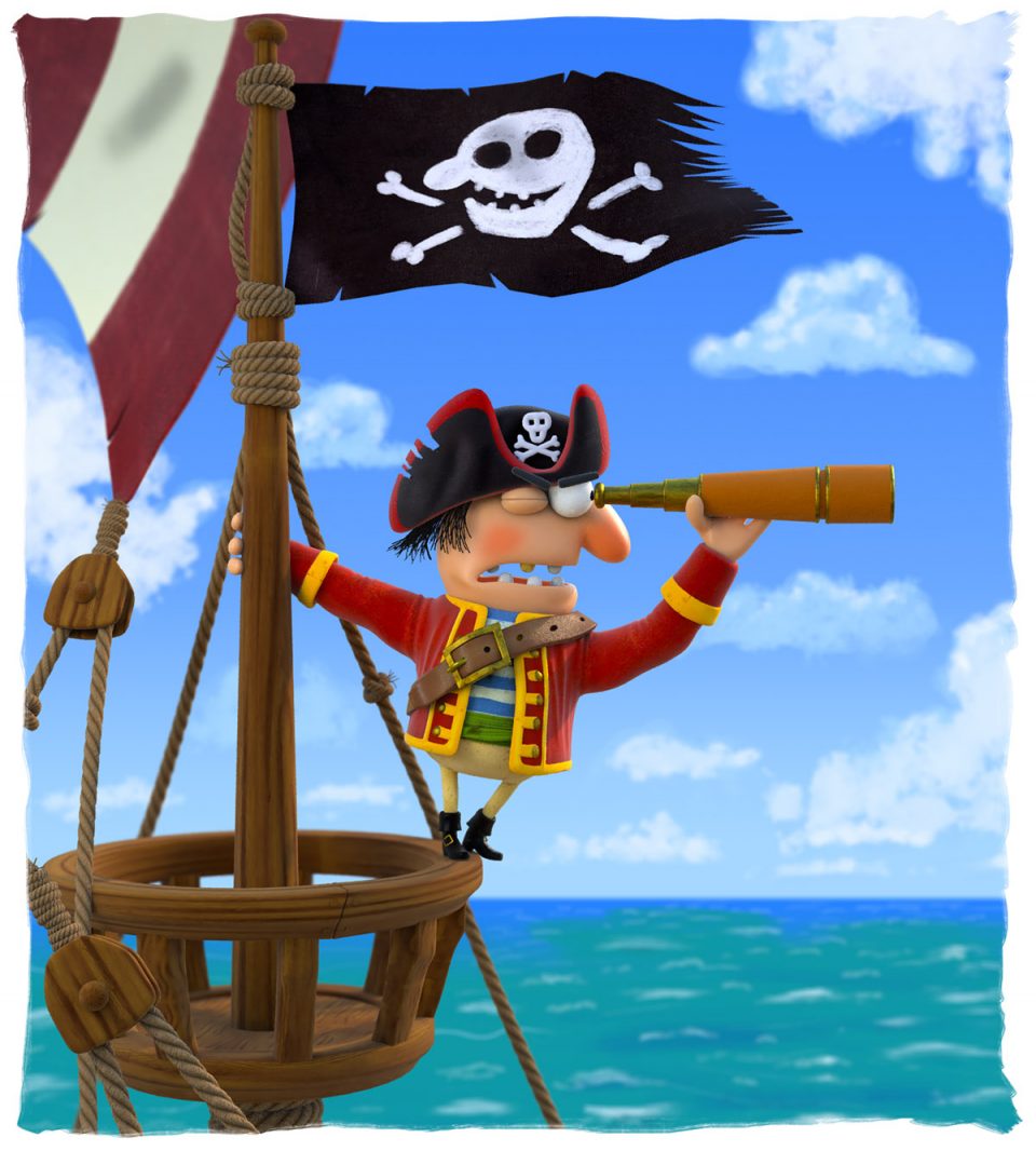 Pirates Jonatronix 3D illustration