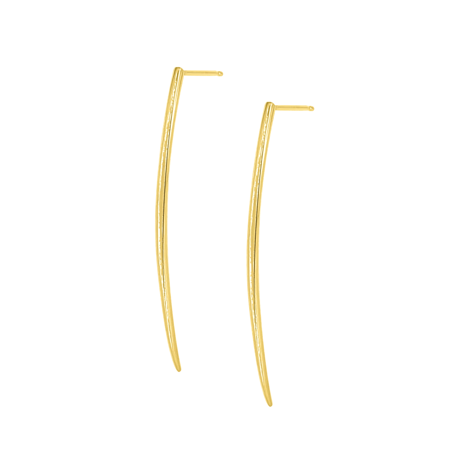 Gold Tusk Post Earring Designer Earrings Ear Stylist by Jo Nayor