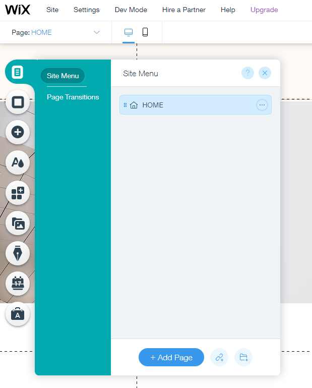 Adding Pages to Your WIX site Artist ID