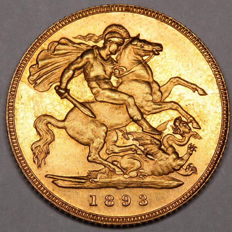 1893 QUEEN VICTORIA HALF SOVEREIGN COIN Jon Blyth