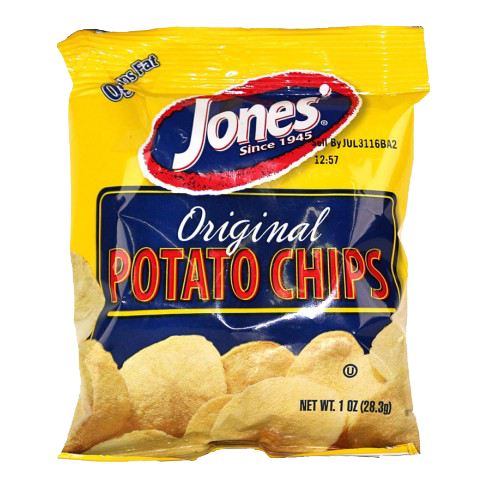 1 oz Single Serve 60 Bags Jones Potato Chip Company
