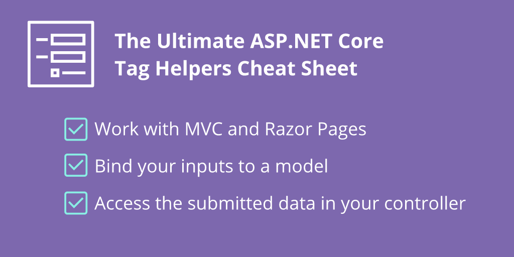 The Core Form Tag Helpers Cheat Sheet