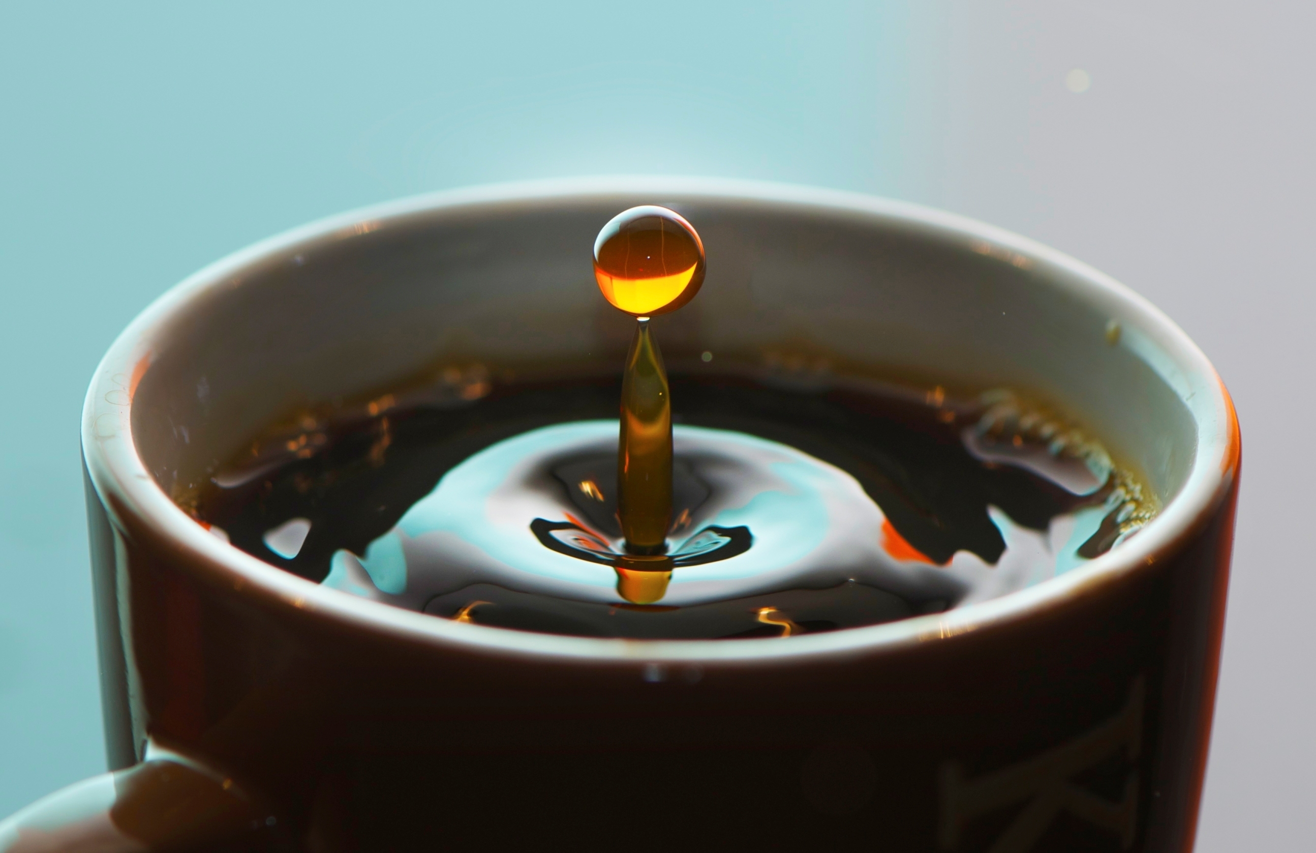 Free photo Coffee drop Abstract, Brown, Closeup Free Download Jooinn